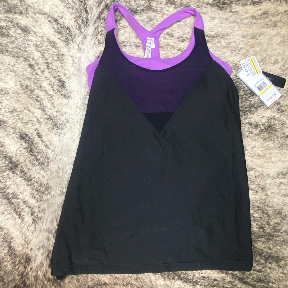 NWT Under Armour StudioLux Gray Mesh Tank Top M